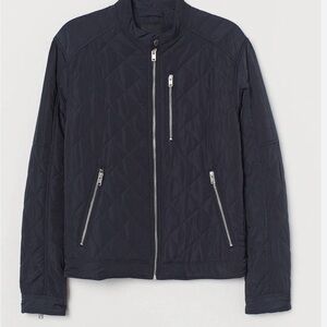 H&M Dark Blue Quilted Jacket